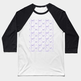 Aesthetic Pastel Lilac Ribbons and bows in watercolor Baseball T-Shirt